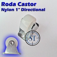 1" Straight Nylon Castor Wheel Directional Caster Wheel 1 Inch Cupboard Rack