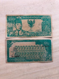 Uang Soekarno Hijau Penari 7 Tahun 1964 Langka 1000 rupiah