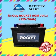 Bình Ắc Quy 12V-70Ah Ắc Quy ROCKET AGM 70 L3