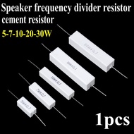 1pcs Cement resistance speaker frequency divider resistor 5W7W10W20W30W ceramic horizontal lead pin 