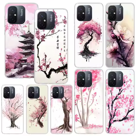 Cherry Blossom Tree Phone Case For Xiaomi Redmi 14C 13 13C 12 12C 10 10A 10C 9 9A 9C 9T 8 8A 7 7A 6A