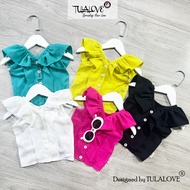 Very Cute Buttoned Shoulder Blouse for Girls, Tulalove Girls' Blouse