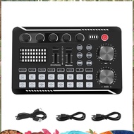 F998 Sound Card Microphone Sound Audio Interface Mixer Sound Card Mixing Console Amplifier for Phone