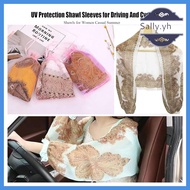 SALLY.YH 1pcs Sunscreen Sleeve Women's Chiffon Thin Loose Anti UV Drive Cashew Shawl Fashion Wear