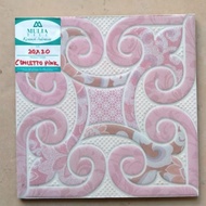 keramik lantai kamar mandi conletto pink 20x20 by mulia