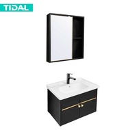 wastafel kabinet minimalis cermin kamar mandi tidal td6040 - hitam