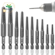 Screw Extractor Set,10 Pcs Screw Extractor,1/4inch Hex Shank Broken Screw Extractor,Screw Remover & 