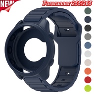 Silicone Strap+Case For Garmin Forerunner 265 255 Band Protective Bumper Cover For Forerunner 255 Wr