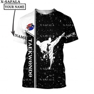 2023 Taekwondo T Shirt Custom Name 3D Print High Quality Milk Fiber Skin-friendly T-shirt Summer Rou