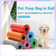 IMPRINT GRUBLE22LE4 1 Roll Plastic Pet Waste Poop Bags Degradable 9colors Pet Pick Up Bag Portable Pet Cleaning Disposable Diaper