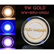 UNGU 9w gold WW+ downlighat lampbiru+purple