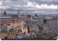 Edinburgh Fridge Magnet Scotland Travel Souvenir Design Based on Photo by Hansueli Krapf, License CC