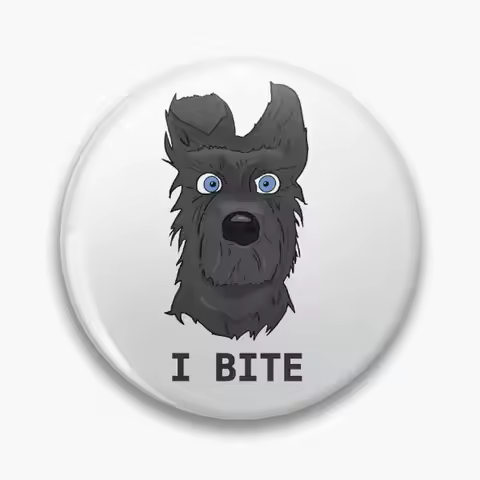 Chief - Isle of Dogs “I Bite” Pin Buttons Brooches Jewelry Accessory Customize Brooch Fashion Lapel 
