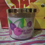 Black Cherry Merlot 3 wick candles 411g bath and body works