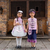 Performance Costume Ethnic Costume Ding Dance Costume Miao Ethnic Ding Dang Kindergarten Minority Ch