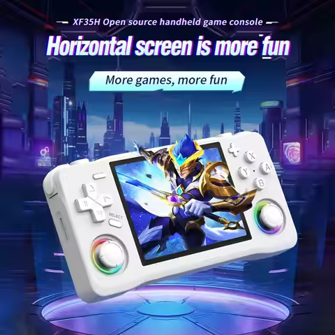 A86G NEW XF35H Retro Handheld Video Game Console Portable 64G Preloaded Games 3.5 Inch IPS Screen Wi
