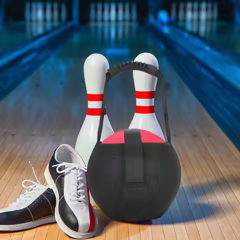 Bowling Bag Sturdy Bowling Ball Holder Single Ball Bag Net Safe Bowling Ball Backpack Foldable Bags 