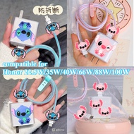 cute Stitch Charger Cover compatible For Honor 35W 40W x9b x30 Protector for X9C 66W HN-200330U00/80