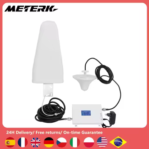 110-220V Tri Band Amplifier 900 1800 2100 GSM DCS WCDMA 2G/3G/4G LTE Universal Signal Booster Intell