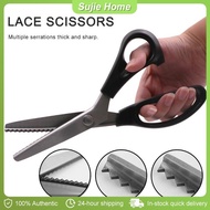 【Professional Stainless Steel Pinking Shears】Fabric & Leather Craft Scissors