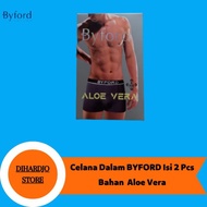 BYFORD Men's Boxer Briefs, 2 Pieces, Aloe Vera, Anti-Allergy