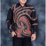 KEMEJA Can be Uniform: Casual Batik Shirt Hem with Fur Lined with Dana Motif Suitable for Office Wed