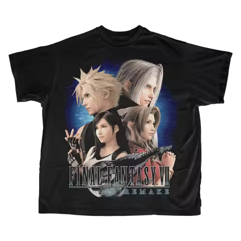 Final Fantasy 7 Remake Cloud Sephiroth T Shirt for Men Women Retro JRPG Tifa Aerith Graphic Tee Vint