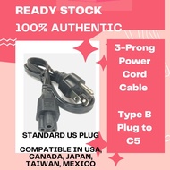 🔌[P05] 3-Prong Power Cord Cable (Type B Plug to C5 Cloverleaf) 125V 7A 1.5M– Laptop/Adapter