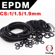 Ouling EPDM CS1/1.5/1.9mm Black Rubber O-Ring washer Shock-absorbing Waterproof Sealing Ring