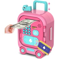 Piggy Bank for Kids with Fingerprint, ATM Machine Kids Christmas Birthday Gifts, Electronic Cash Coi