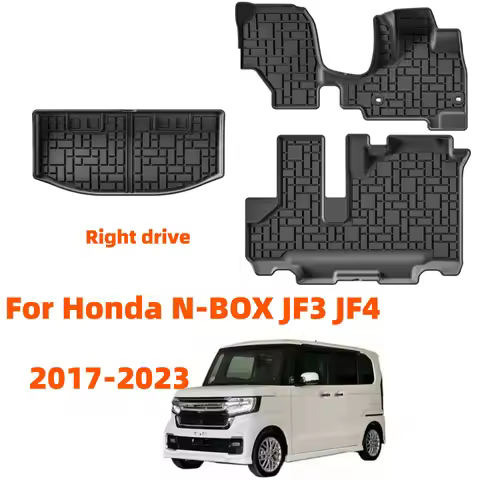 Right Drive for Honda N-BOX JF3 JF4 2017-2023 Car Floor Mat TPE Dustproof and Stain-resistant 3D Flo