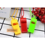 Plastic Whistle Wisel Thick Belt Rope Children Safety Outdoor Training Sports Competition Cheer Sport