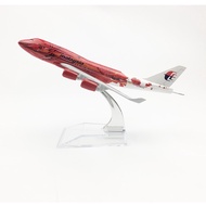 Yalinda Malaysia Airlines Hibiscus B747 16cm model airplane kits child Birthday toys gift plane mode