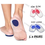 1 Pairs Gel Heel Cups Plantar Fasciitis Inserts Silicone Heel Cup Pads