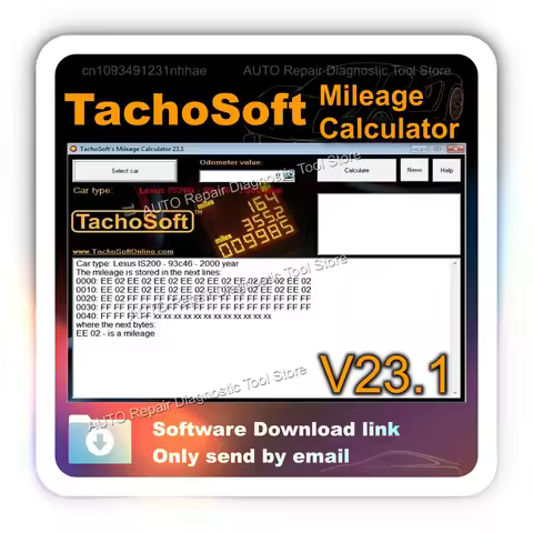 2025 Hot SELL TachoSoft Mileage Calculator software 23.1 mileage correction software Full Version Su