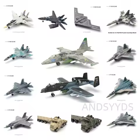 Creative Military Series Building Blocks F14 Su57 F22 M1070 Military Truck Helicopter Model Plane To