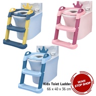 Crown Design Kids Toilet Bowl Potty Ladder Adjustable Ladder Nursery for Kids Child Potty Multipurpo