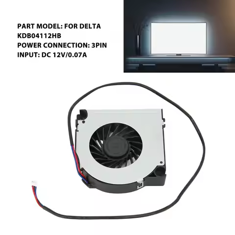 CPU Cooling Fan for 12V 0.07A 3Pin Aluminium Alloy ABS Light CPU Cooling Fan for Internal TV Fan KDB
