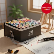 Student Felt-Tip Pens, Double-Ended, 168/204/262 Colors, Permanent Markers, Art Drawing