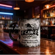 Cross-Border F-CAW-F Coffee Mug Black Crow with Retro Style Artwork Mug