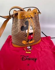 New Mickey X Gucci Canvas Bucket Bag  จีบมิกกี้ หนังแคนวาสทั้งใบ สายปรับความยาวได้ MB-315