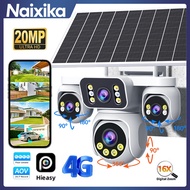 Hieasy APP ESIM 4G PTZ Solar Camera 20MP 4 Lens 4 Screen 16X Zoom 15W Dual Panel True Wire-Free IP66