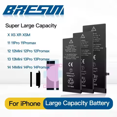 High Quality Large Capacity Zero Cycle Battery for iPhone 7 8 Plus X Xs Max Xr 11 12 13 14Pro Batter