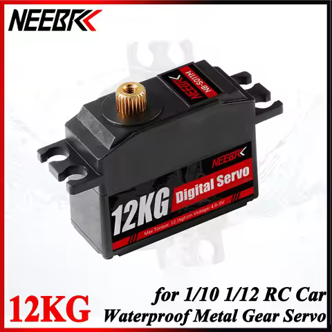 NEEBRC 12KG Metal Gear Waterproof Servo for 1/10 1/12 RC Car Crawler Monster Helicopter Plane Airpla