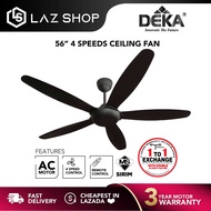 Deka 56 Inch Ac Motor 4 Speed Ceiling Fan DKR 56 | 42 Inch DKR 42 with Remote Control and Toggling Function