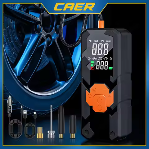 Air Compressor Pump Tire Inflator 25 Cylinder Wireless Tire Pump with Tire Pressure Display for Car 