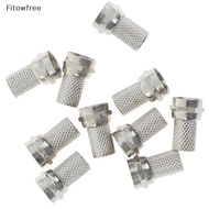 Fitow 10Pcs 75-5 F Connector Screw On Type For RG6 Satellite TV Antenna Coax Cable FE