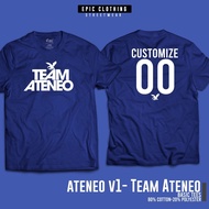Ateneo T-Shirt  - TEAM ATENEO  SHIRT COLLECTION Clothing Streetwear Cotton T Shirt Blue White Tops