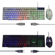 Oker Keyboard + Mouse KM-6120 Light Through Letters Set + DM 6120