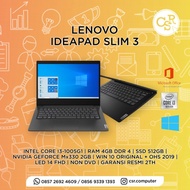 LAPTOP LENOVO SLIM 3 INTEL CORE I3-1005G1 RAM 4GB SSD 512GB MX330 2GB